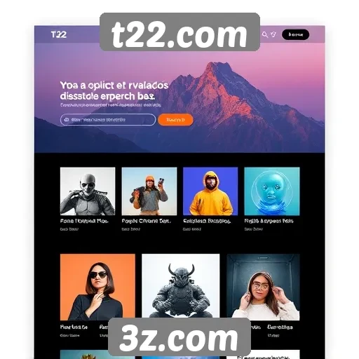navegação e interface do usuário em t22.com